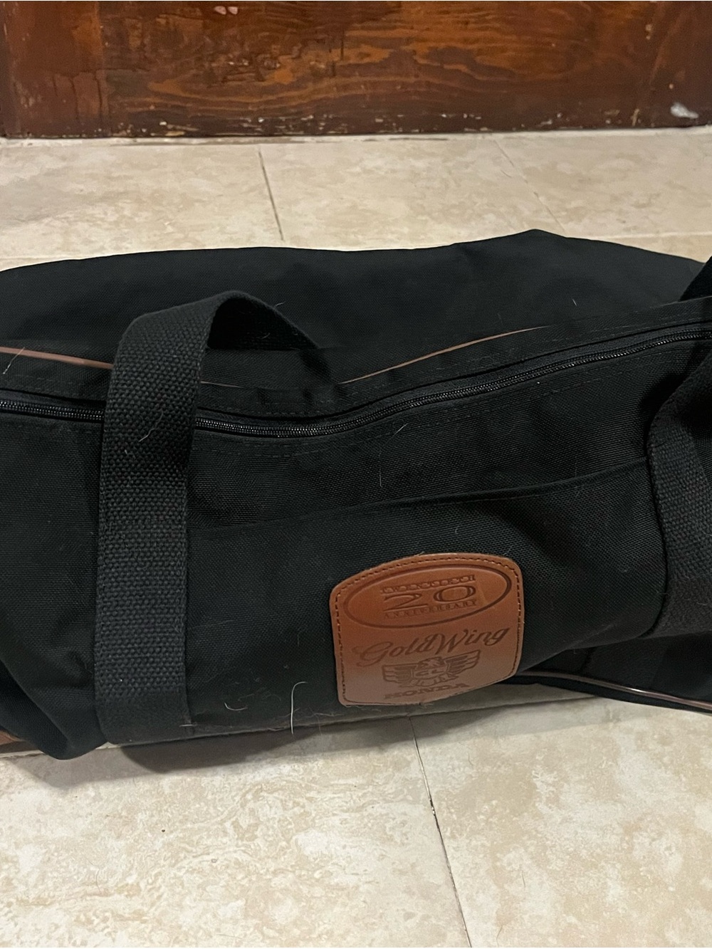 Vintage Honda Gold Wing 20th Anniversary Black Travel Duffel Bag Luggage